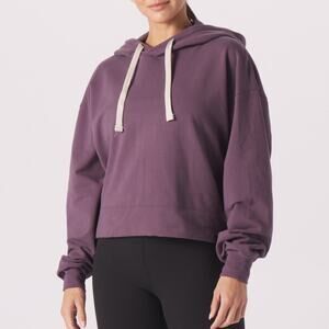 Glyder Purple Oversized Cropped Hoodie Lavender Purple Women’s Size M Super Soft